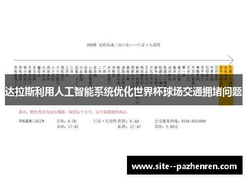 达拉斯利用人工智能系统优化世界杯球场交通拥堵问题